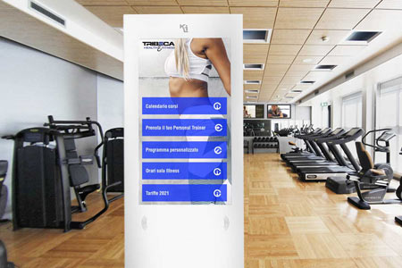 software, totem e display digital signage per palestre e centri fitness