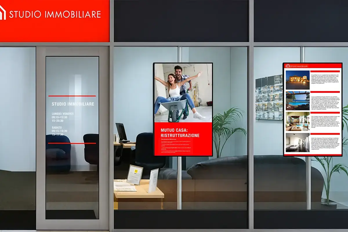 software digital signage per agenzie immobiliari e real estate