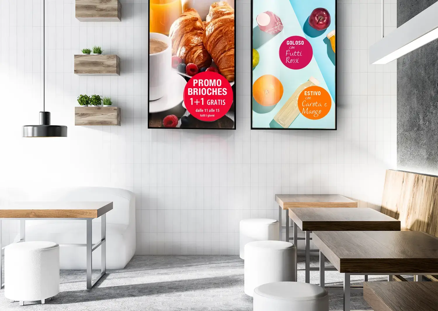 display digital signage per ristoranti, bar, mense e caffetterie