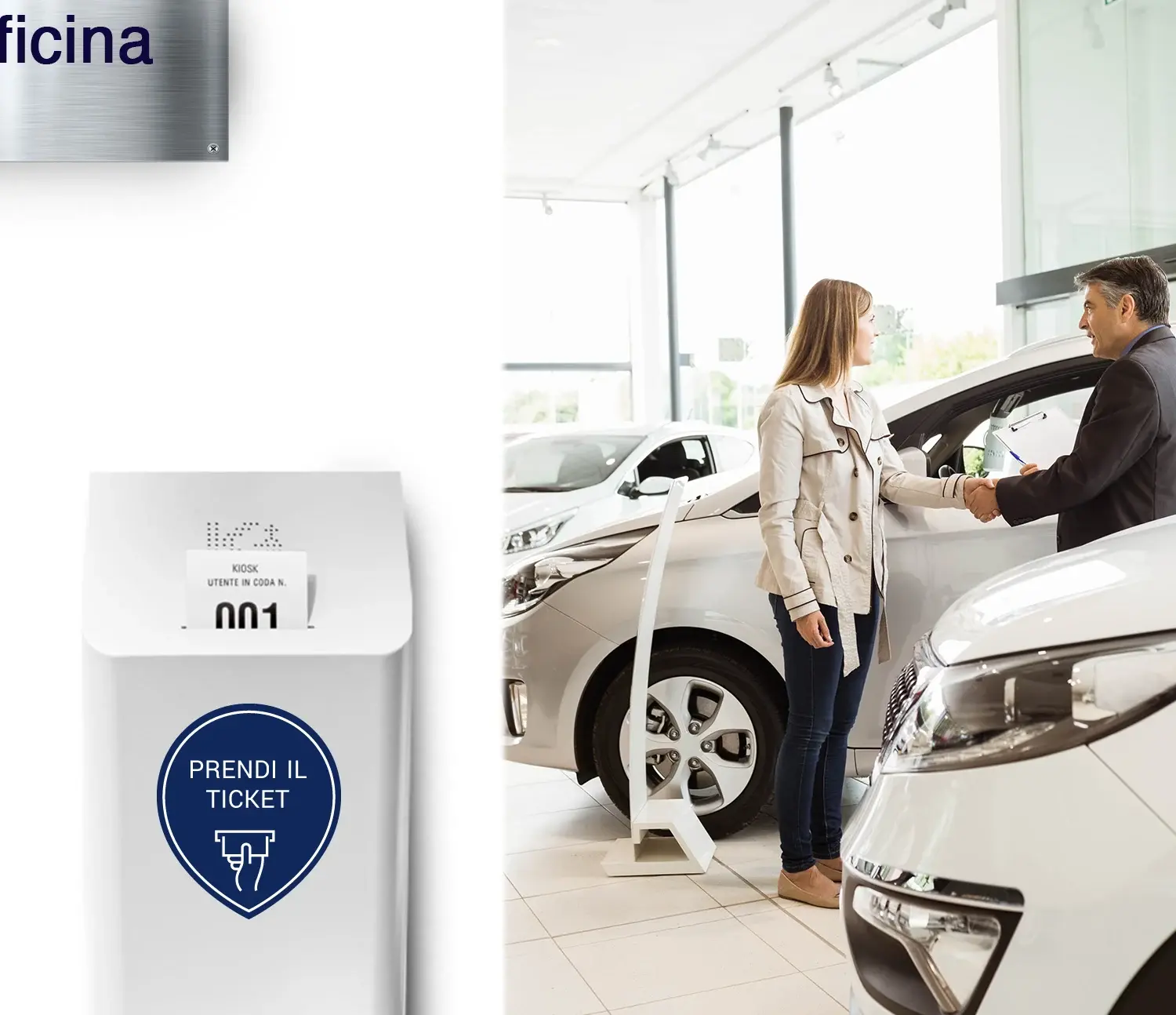 sistema di gestione code o eliminacode per concessionaria