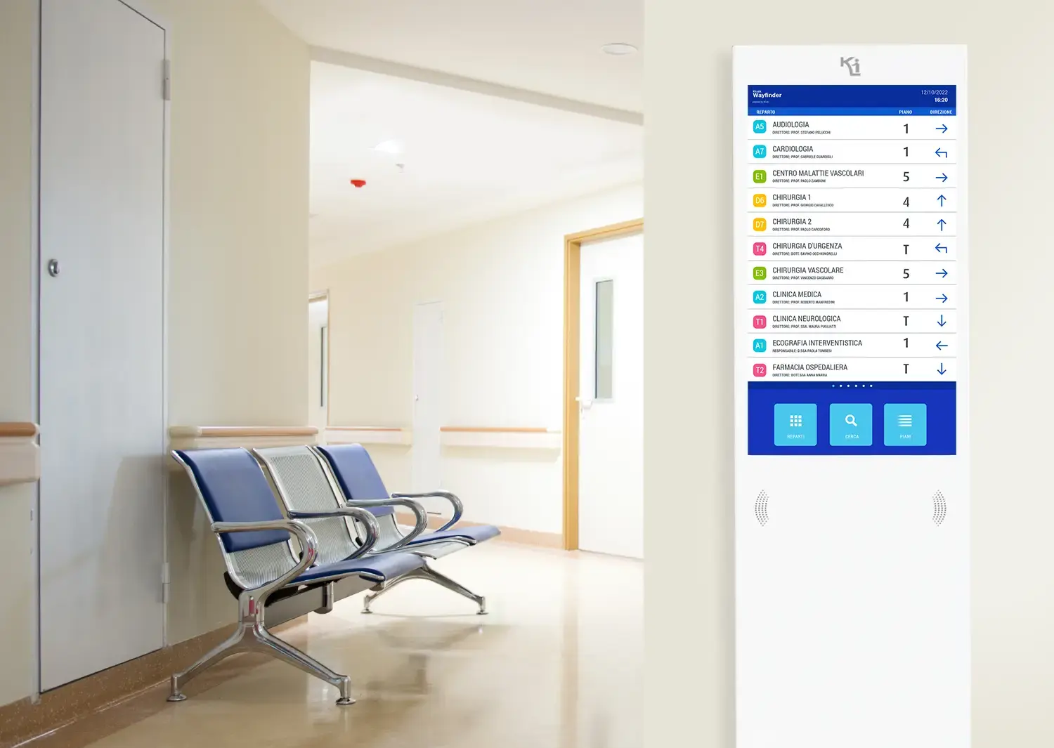 sistema di wayfinding digitale per ospedali