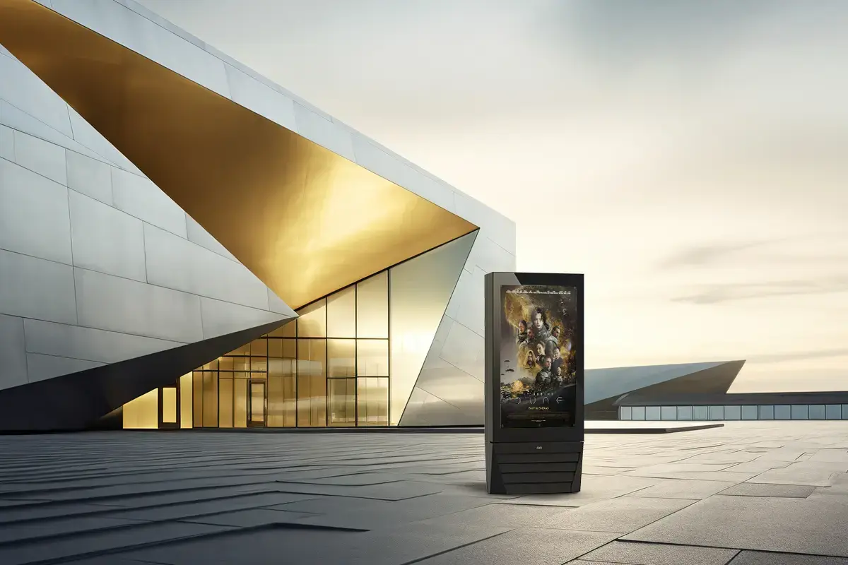 totem digital signage pubblicitario per esterno antivandalico