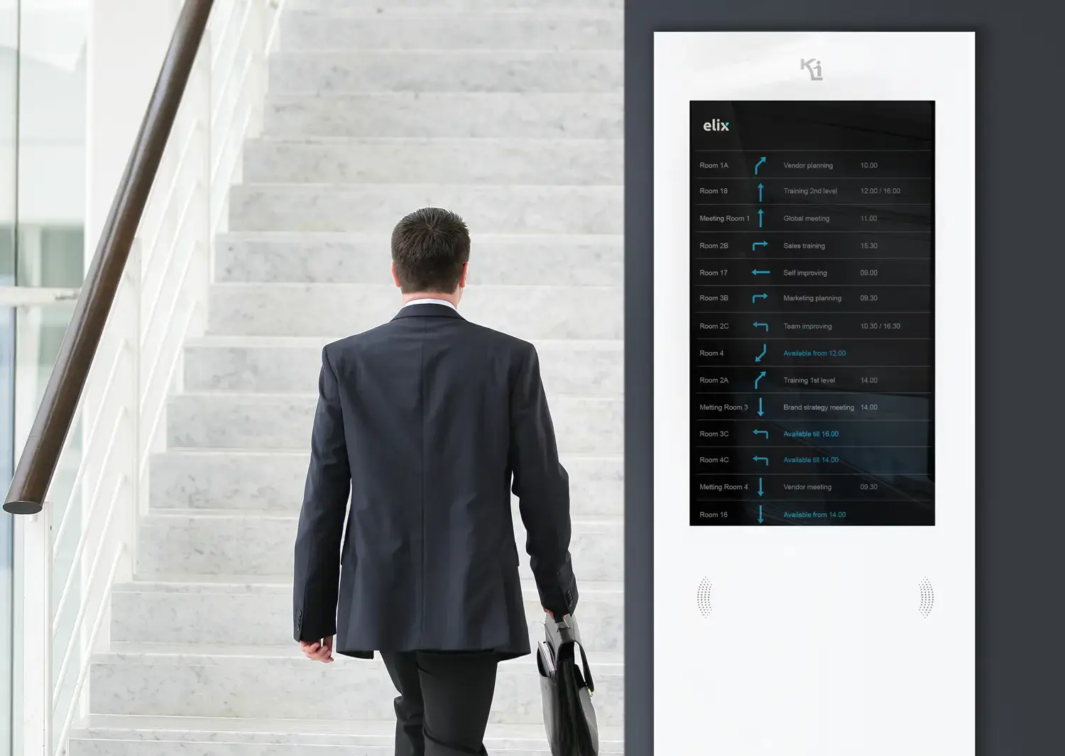 sistemi di wayfinding o direttorio digitale per lobby e reception
