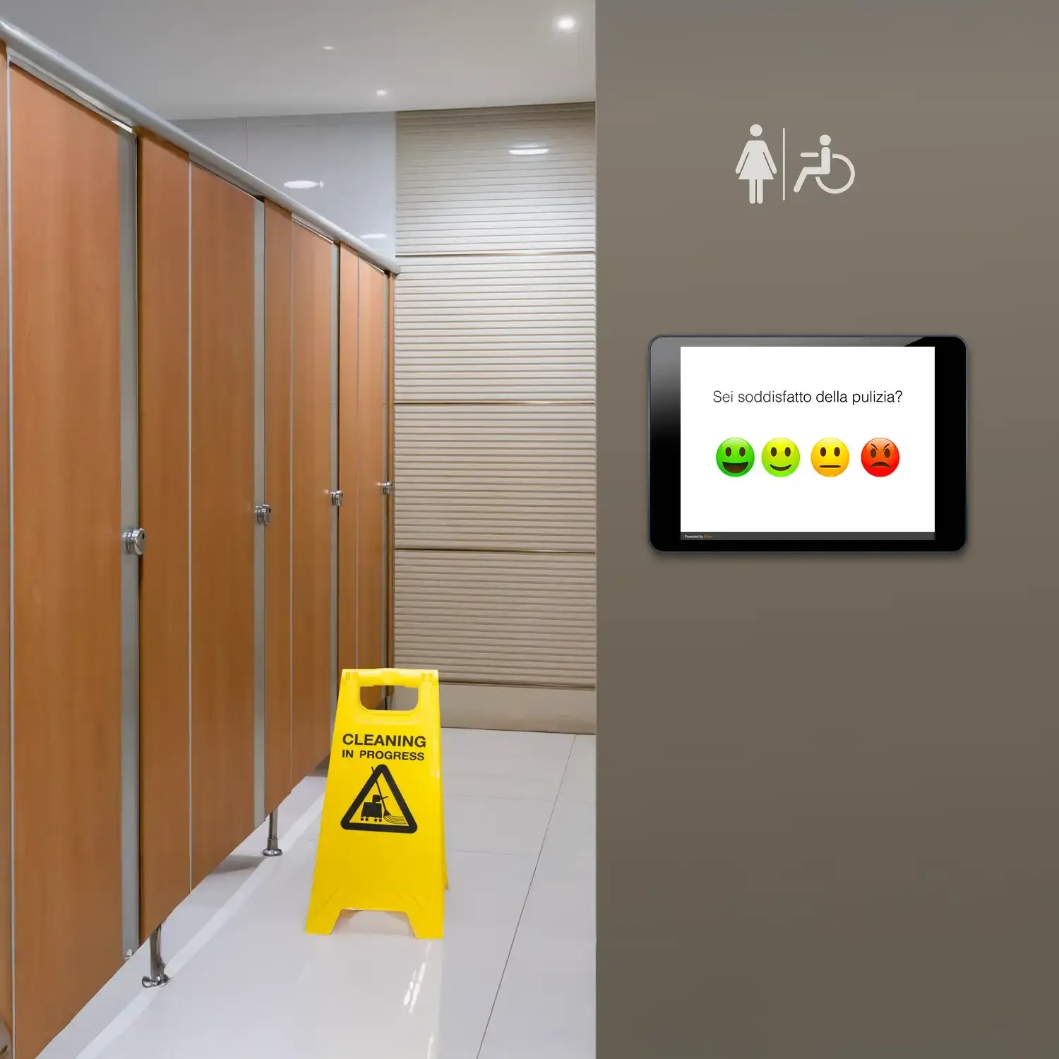 questionario di gradimento CSAT sulla pulizia bagno